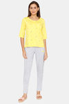 Rosaline Starry Nights Knit Cotton Pyjama Set - High Visibility — thumbnail 4